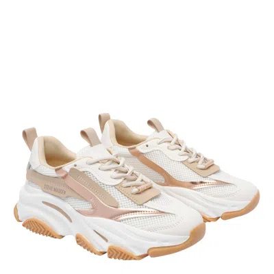 Steve Madden Logo-print Chunky Sneakers In White
