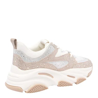 Steve Madden Round Toe Sneakers In Beige