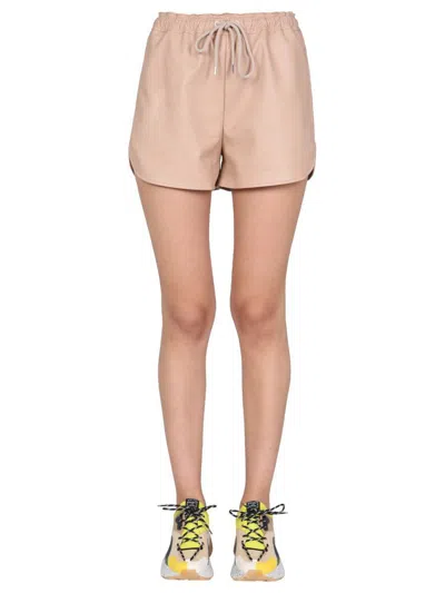 Stella Mccartney Faux Leather Shorts In Pink