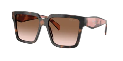 Prada Pr 24zs 23a0a6 56mm Womens Square Sunglasses In Brown Gradient