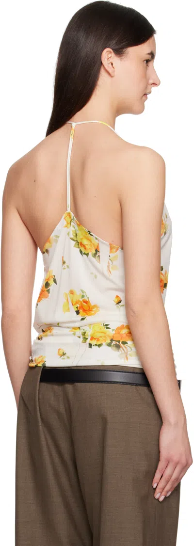 Acne Studios Floral Pattern Top In White