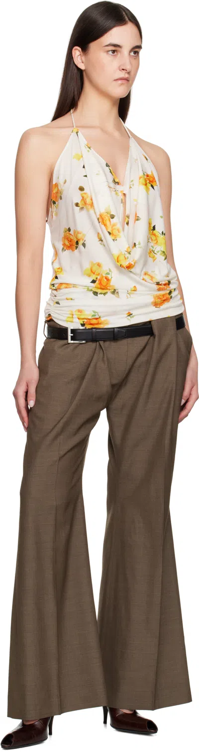 Acne Studios Floral Pattern Top In White