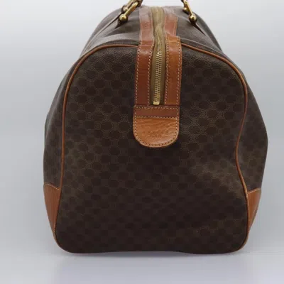 Pre-owned Celine Céline Boston Brown Canvas Travel Bag ()
