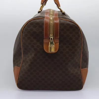 Pre-owned Celine Céline Boston Brown Canvas Travel Bag ()