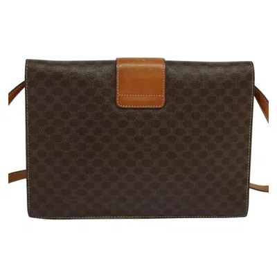 Pre-owned Celine Céline Macadam Brown Canvas Shoulder Bag ()