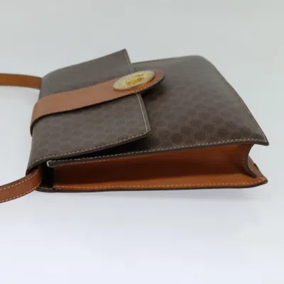Pre-owned Celine Céline Macadam Brown Canvas Shoulder Bag ()