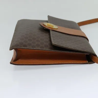 Pre-owned Celine Céline Macadam Brown Canvas Shoulder Bag ()