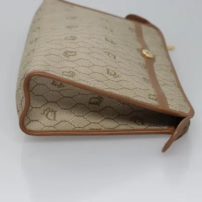 Pre-owned Dior Honeycomb Beige Canvas Clutch Bag ()