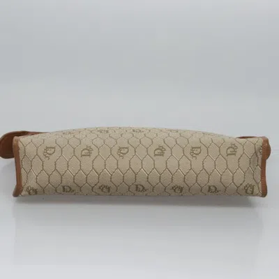Pre-owned Dior Honeycomb Beige Canvas Clutch Bag ()