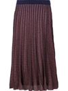 TANYA TAYLOR metallic knit 'Josie' skirt,ご家庭では洗えません。お近くのドライクリーニング店にお持ちください。