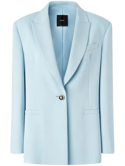Pinko Cady Single-breasted Jacket In Blue