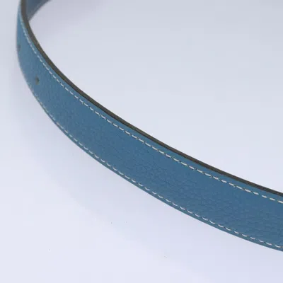 Pre-owned Hermes Hermès Constance Blue Leather Belt  ()