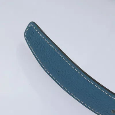 Pre-owned Hermes Hermès Constance Blue Leather Belt  ()
