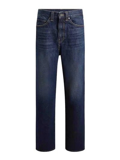Khaite Winslow Mid Rise Denim Baggy Jeans In Blue