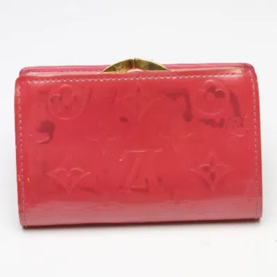 Pre-owned Louis Vuitton Framboise Vernis Wallet (bi-fold) ()