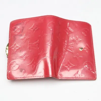 Pre-owned Louis Vuitton Framboise Vernis Wallet (bi-fold) ()