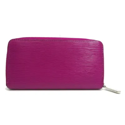 Pre-owned Louis Vuitton Fuchsia Epi Leather Long Wallet (bi-fold) ()