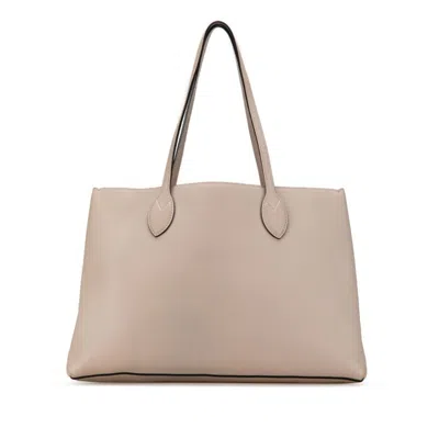 Pre-owned Louis Vuitton Grayish Leather Shoulder Bag Tote Bag ()