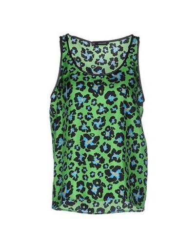 Shop Dsquared2 Silk Top In Green