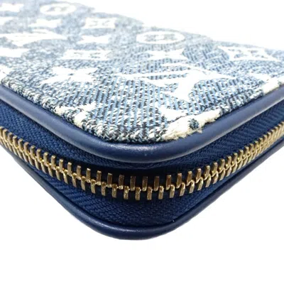 Pre-owned Louis Vuitton Monogram Blue Canvas Long Wallet (bi-fold) ()
