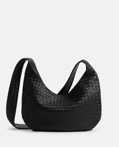 Bottega Veneta Brown Veneto Crossbody Bag In Black