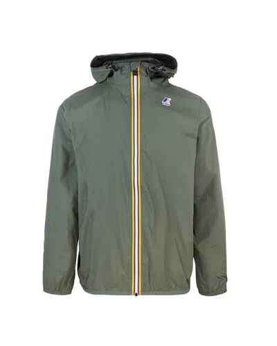 K-way Jack Stretch Dot Man Jacket Military Green Size Xxl Polyester, Polyurethane In Wmr