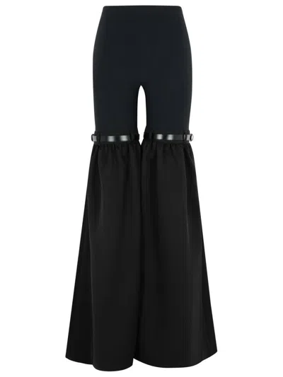 Coperni Flared Trousers With Fitted Upper In Black