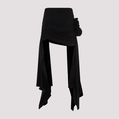 Magda Butrym Floral-applique Mini Skirt In Black