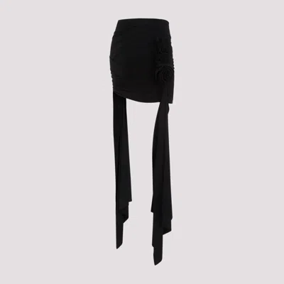 Magda Butrym Floral-applique Mini Skirt In Black