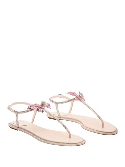René Caovilla Rene Caovilla Fairy Pink Flat Sandal 10 In Multicolor