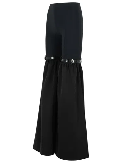 Coperni Flared Trousers With Fitted Upper In Black