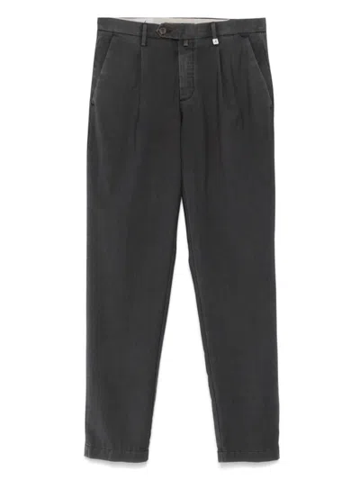 Myths Anthracite Grey Virgin Wool Trousers In Grey