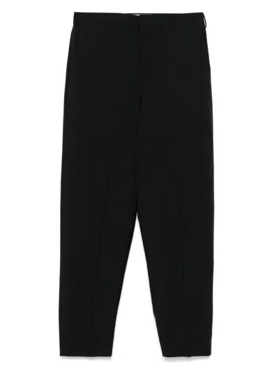 Pt Torino Pantalone In Misto Lana Stretch Nero Uomo In Black