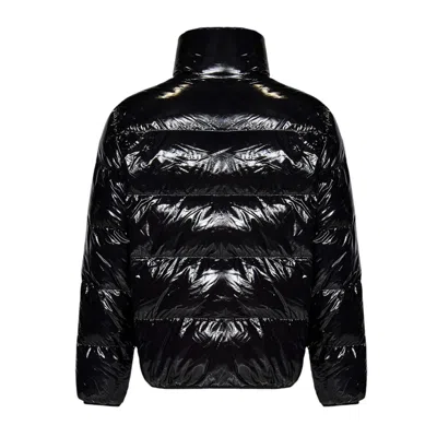 Dsquared2 Black Down Jacket With Logo Patch On The Front In Tech Fabric Man In Black