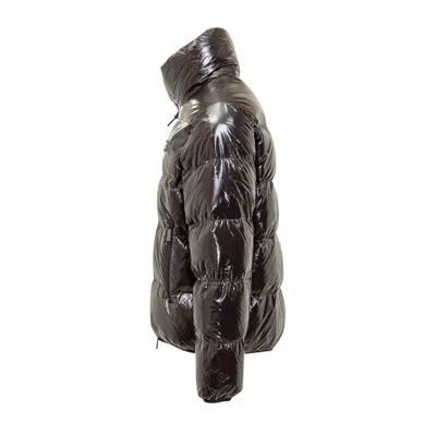 Dsquared2 Black Down Jacket With Logo Patch On The Front In Tech Fabric Man In Black