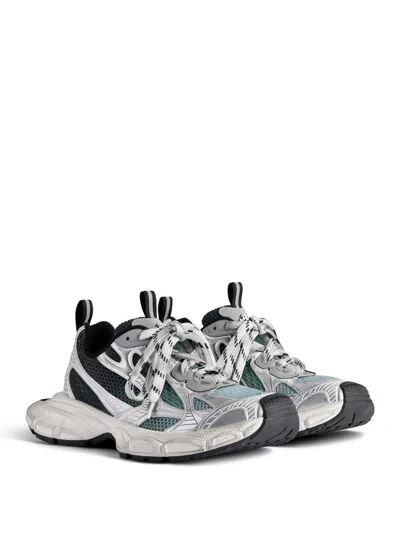 Balenciaga Men Multicolor Mesh And Rubber 3xl Gradient Sneakers In Grey