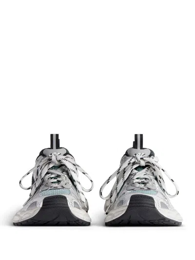 Balenciaga Men Multicolor Mesh And Rubber 3xl Gradient Sneakers In Grey