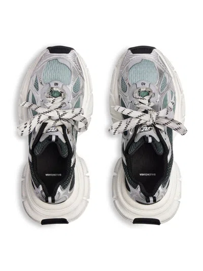 Balenciaga Men Multicolor Mesh And Rubber 3xl Gradient Sneakers In Grey