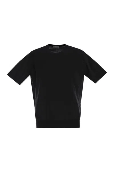 John Smedley Kempton - Cotton Crew-neck Sweater In Black