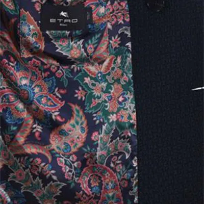 Etro Textured Double-breasted Coat Front Pockets In B0310