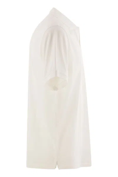 Mc2 Saint Barth Jeremy Cotton Terry Polo Shirt In White