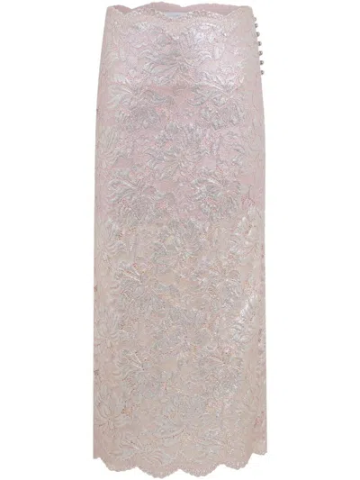 RABANNE RABANNE PINK MIDI SKIRT 