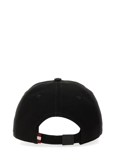 Bally Logo-print Cotton Baseball Cap In Black