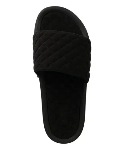 Apl Athletic Propulsion Labs Quilted Slide Sandals In Black