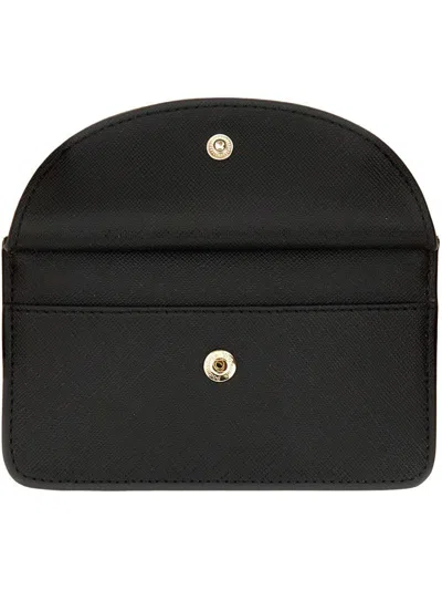 Vivienne Westwood Orb Plaque Zipped Card Holder In Black