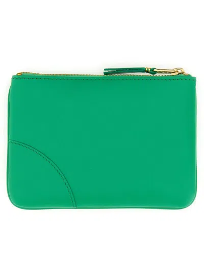 Comme Des Garçons Classic Leather Line Wallets, Card Holders Green In Green