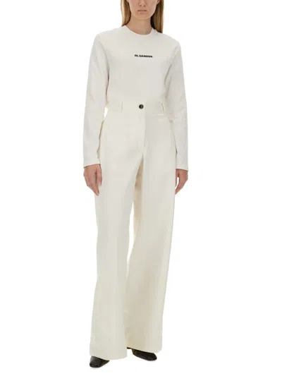Shop Jil Sander T-shirt Con Logo In White
