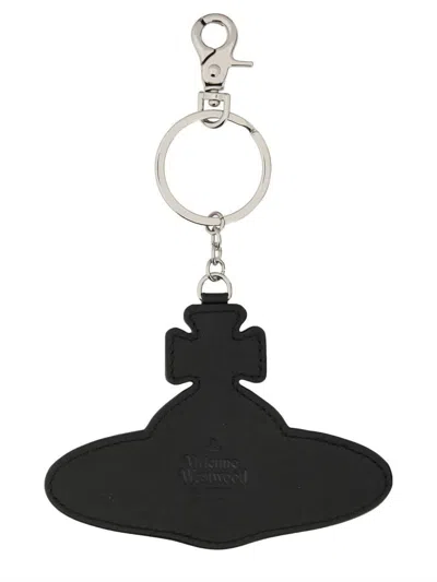 Vivienne Westwood Women Leather Keychain In Black