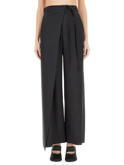 Shop Mm6 Maison Margiela Virgin Wool Pants In Black