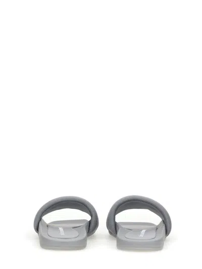 Alexander Wang Gray Aw Pool Slides In Grey